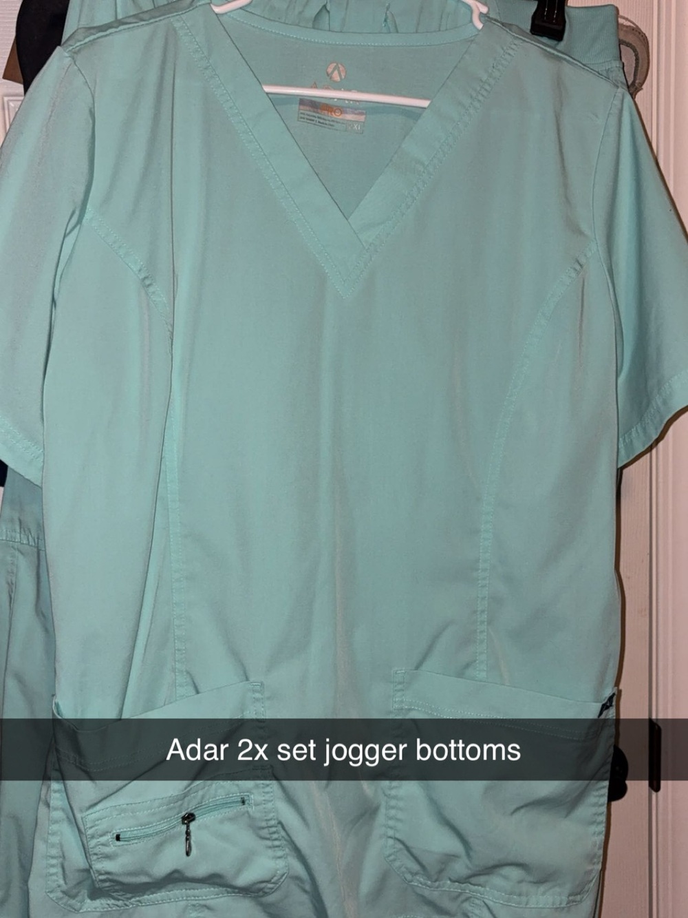 Adar Medical Scrub Top in Mint Green